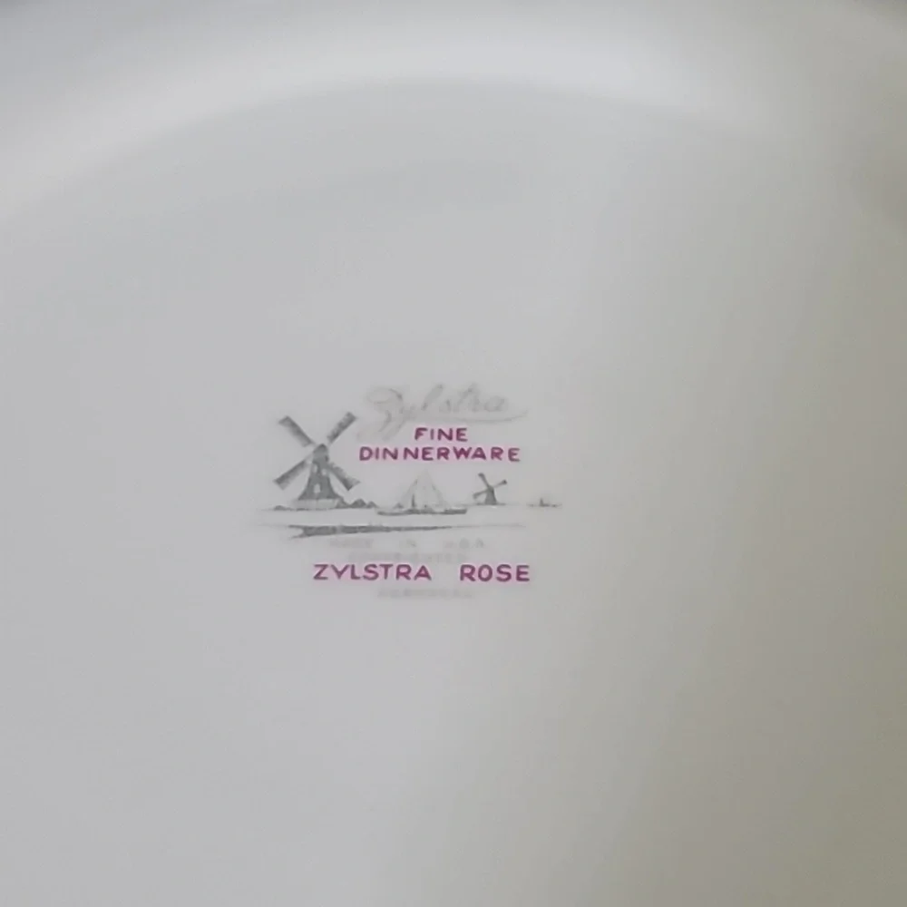 Zylstra Elegant Floral Porcelain Salad Plates - Set of 3